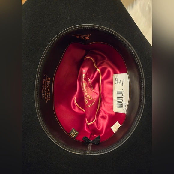 Resistol Texas Ranger  Black Hat XXX Premium Wool Size 7 3/8- 59 - Picture 10 of 16